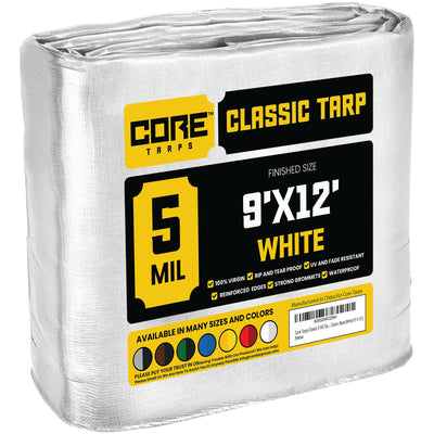 Core Tarps 9-ft x 12-ft Waterproof 5-Mil Commercial Tarps