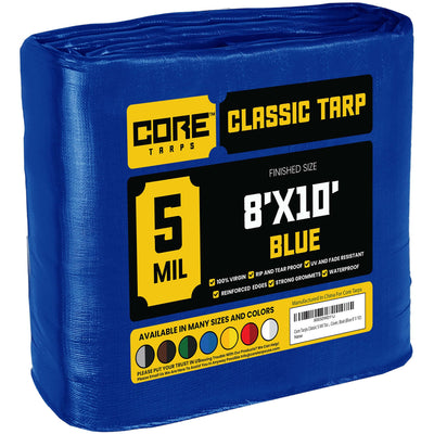 Core Tarps 8-ft x 10-ft Waterproof 5-Mil Commercial Tarps