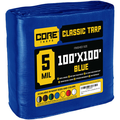 Core Tarps Waterproof Commercial Polyethylene 5-mil Tarp