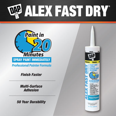 DAP ALEX Fast Dry 10.1-oz White Paintable Latex Caulk