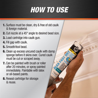 DAP ALEX Fast Dry 10.1-oz White Paintable Latex Caulk