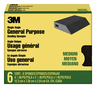 3M Drywall Medium 80-Grit Sanding Sponge 6.219-in x 3.219-in (6-Pack)