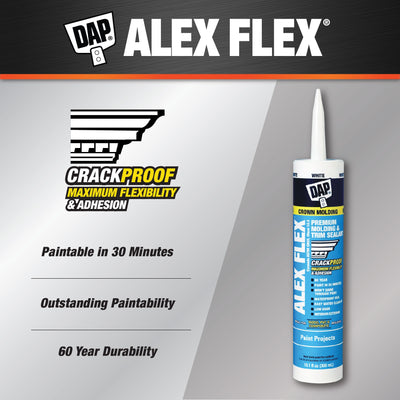 DAP ALEX Flex 10.1-oz White Paintable Latex Caulk