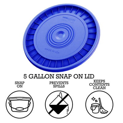 United Solutions 5-Gallon Blue Plastic Bucket Lid