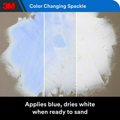 3M Blue-to-White 8-oz Color-changing, Heavy Duty, Waterproof Interior/Exterior Blue Spackling Kit