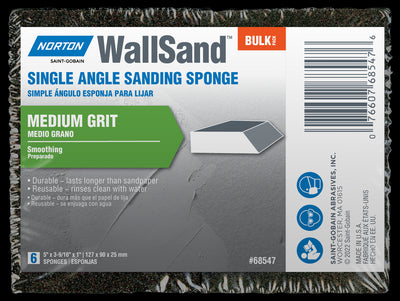 Norton WallSand-Grit Sanding Sponge 3.563-in x 5-in (6-Pack)