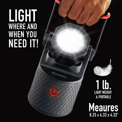 BELL + HOWELL 1000-Lumen LED Battery-operated and Plug-in Rechargeable Portable Work Light