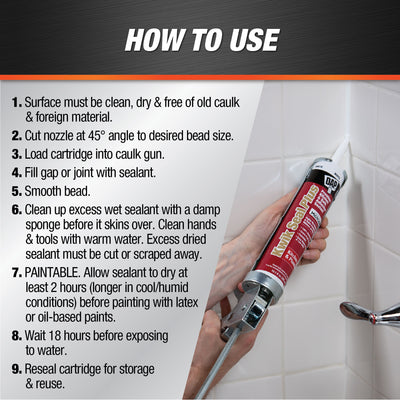 DAP Kwik Seal Plus 10.1-oz White Paintable Latex Caulk