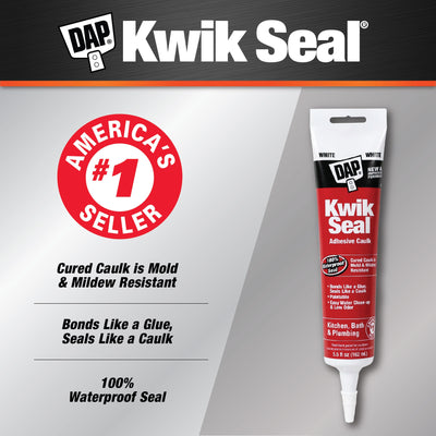 DAP KWIK SEAL 5.5-oz White Paintable Latex Caulk