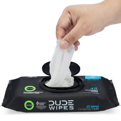 DUDE WIPES Dude Wipes 3-Pack 144-Pack Natural Fiber Blend Flushable Wipe