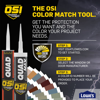 OSI Quad 12-Pack 10-oz Black 003 Paintable Solvent Caulk