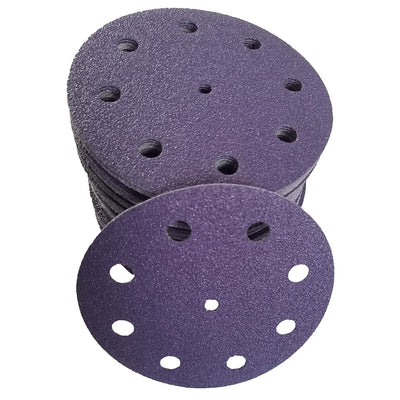 orca abrasives 6 Inch  Hook and Loop Purple Sanding Discs 6 Holes 1000 Grit 25 Pack