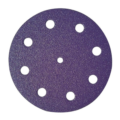 orca abrasives Purple Ceramic Medium 120-Grit Disc Sandpaper 5-in W x 5-in L 50-Pack