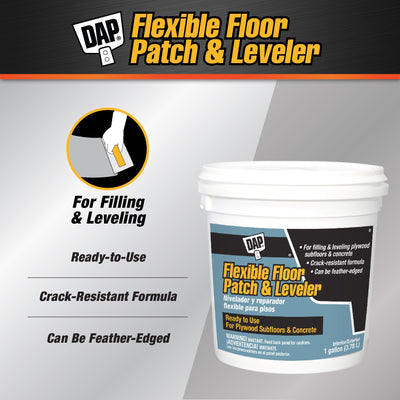 DAP Flexible Floor Patch and Leveler 1-oz Waterproof Interior/Exterior Gray Patching Compound