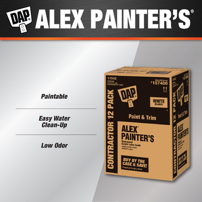 DAP Alex Painter's 12-Pack 121.2-oz White Paintable Latex Caulk