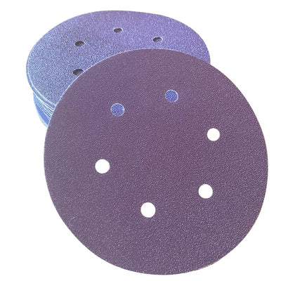 orca abrasives 6 Inch  Hook and Loop Purple Sanding Discs 6 Holes 2000 Grit 25 Pack