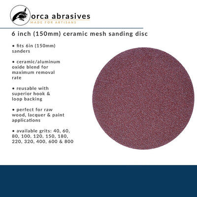 orca abrasives net disc 6 inch 120 grit 25 pack