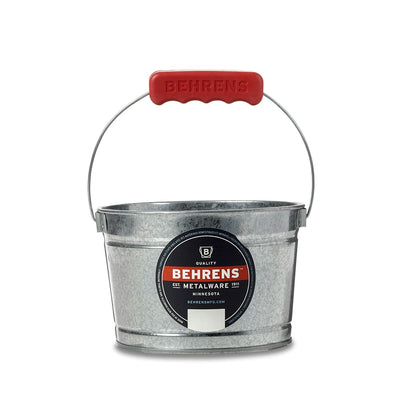 Behrens 2.5-Quart Silver Galvanized Steel Paint Bucket - Metal Handle - Water-Tight - BPA-Free