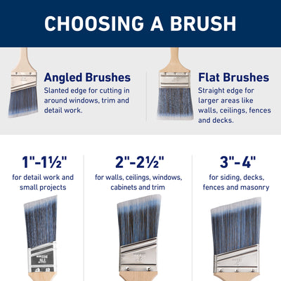 Valspar 2-in Reusable Natural Bristle- Polyester Blend Angle Paint Brush (Stain Brush)