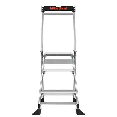 Little Giant Ladders Jumbo Step M3 3-Step 375-lb Capacity Silver Aluminum Foldable Step Stool