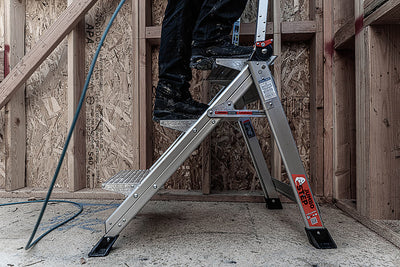 Little Giant Ladders Jumbo Step M3 3-Step 375-lb Capacity Silver Aluminum Foldable Step Stool