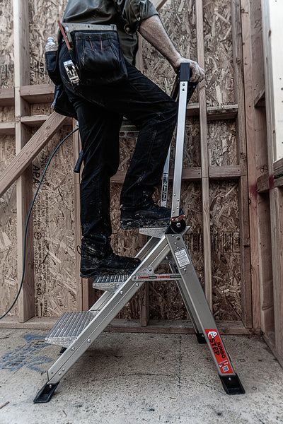 Little Giant Ladders Jumbo Step M3 3-Step 375-lb Capacity Silver Aluminum Foldable Step Stool