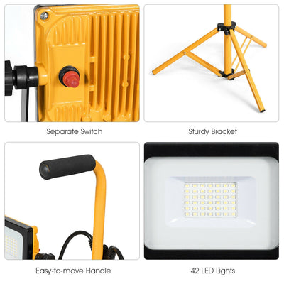 WELLFOR 6000-Lumen LED Plug-in Stand Work Light