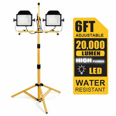 WELLFOR 20000-Lumen LED Plug-in Stand Work Light