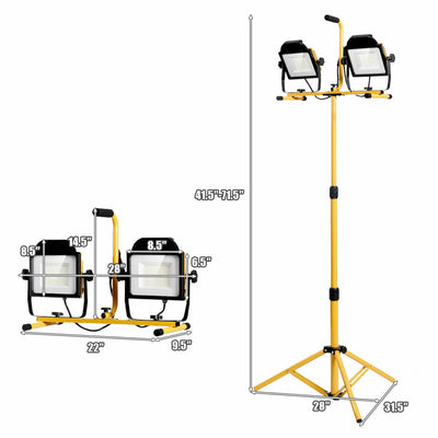 WELLFOR 20000-Lumen LED Plug-in Stand Work Light