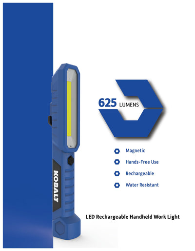 Kobalt 625-Lumen LED Battery-operated Rechargeable Handheld Work Light