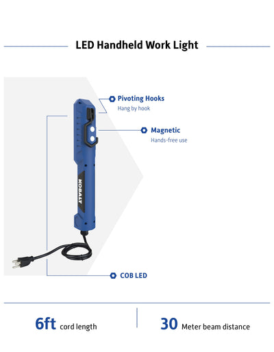 Kobalt 800-Lumen LED Plug-in Handheld Work Light