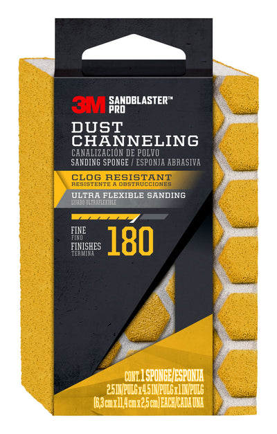 3M SandBlaster Pro 180-Grit Sanding Sponge 2.5-in x 4.5-in