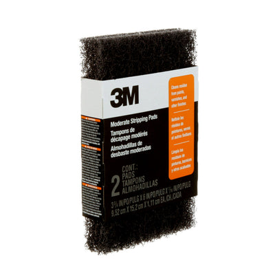 3M Moderate Stripping Medium Grit Refinishing Pad 3.75-in x 6-in (2-Pack)