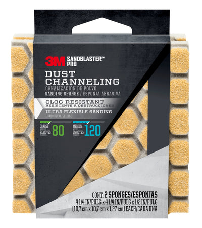 3M SandBlaster Pro Multi-grade Pack Grit Sanding Sponge 4.25-in x 4.25-in