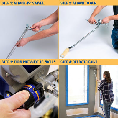 Graco Magnum Pressure Roller Kit for Paint Sprayers - Aluminum Housing, EvenFlow Capability, No Tools Required - Ideal for Urethanes, Varnishes, and More