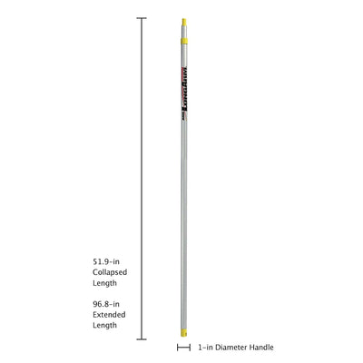 Mr. LongArm Twist-Lok Aluminum 4.3-ft to 8-ft Telescoping Threaded Extension Pole