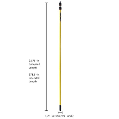 Mr. LongArm Alumiglass 8.2-ft to 23.2-ft Telescoping Threaded Extension Pole