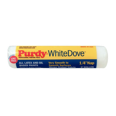 Purdy WhiteDove 9-in x 1/4-in Nap Woven Acrylic Fiber Paint Roller Cover