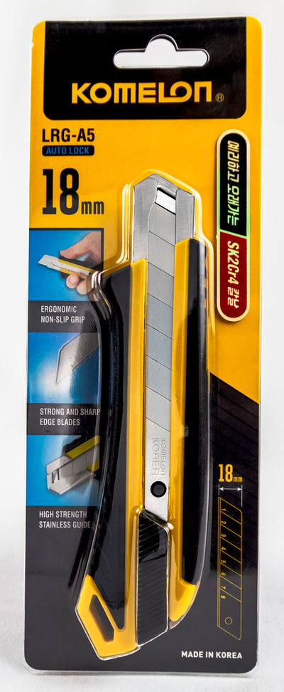 Komelon Cutter 25Mm 1-Blade Retractable Utility Knife (Snap-off Blade)