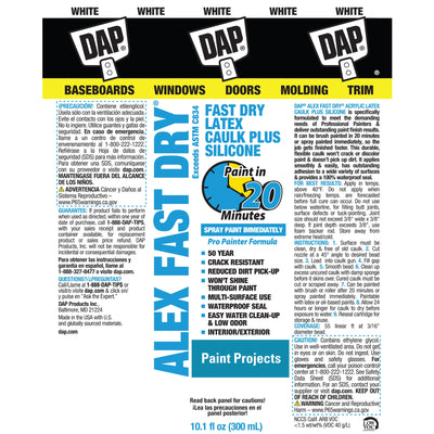 DAP ALEX Fast Dry 10.1-oz White Paintable Latex Caulk