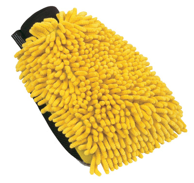 Hopkins Yellow Polyester Chenille Car Wash Mitt - Scratch-Free Cleaning Cloth for Full-Size Trucks, SUVs, and CUVs