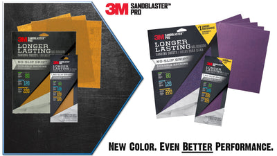 3M SandBlaster Pro Multi-grade Pack-Grit Sheet Sandpaper 3-in W x 9-in L 8-Pack