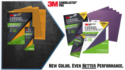 3M SandBlaster Pro Coarse 80-Grit Sheet Sandpaper 3.66-in W x 9-in L 8-Pack