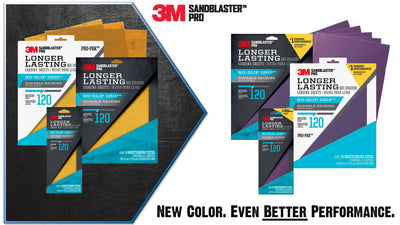 3M SandBlaster Pro Medium 120-Grit Sheet Sandpaper 9-in W x 11-in L 15-Pack