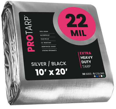 PROTARP 10-ft x 20-ft Silver Waterproof Commercial Polyethylene 22-mil Tarp