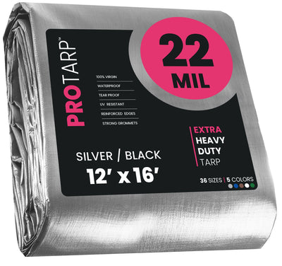 PROTARP 12-ft x 16-ft Silver Waterproof Commercial Polyethylene 22-mil Tarp