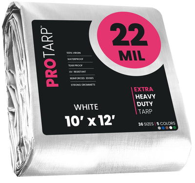 PROTARP 10-ft x 12-ft White Waterproof Commercial Polyethylene 22-mil Tarp