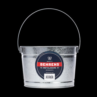 Behrens 2.5-Quart Silver Galvanized Steel Paint Bucket - Metal Handle - Water-Tight - BPA-Free