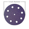 orca abrasives 5 Inch  Hook and Loop Purple Sanding Discs 1500 Grit 25 Pack