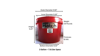 TwistedVise Up The Hatch 2-Gallon (s) Food-grade Polyethylene Bottom Fill Bucket